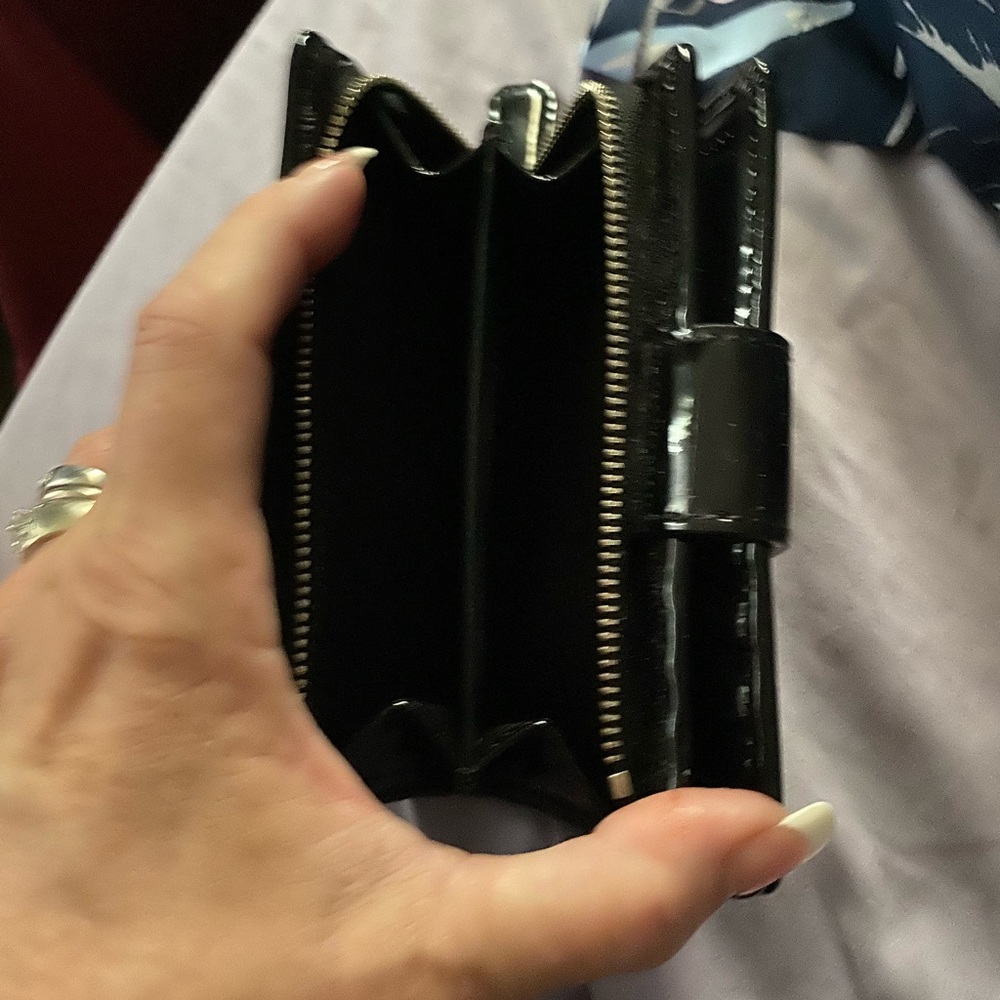 Small patent leather wallet